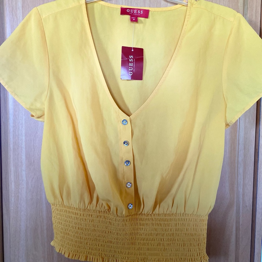 Blouse yellow, Guess size Médium ( New)